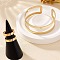 Alloy Double Layer Cuff Bangles & Cuff Rings Sets, Golden, Inner Diameter: 65mm