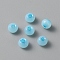 Handmade Lampwork Beads, Rondelle, Deep Sky Blue, 4x2.5mm, Hole: 1mm, 150pcs/bag