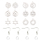 DIY Earring Making, with 304 Stainless Steel Pendants & Earring Hooks & Jump Rings, Stainless Steel Color, 6.8x5.2x1.1cm