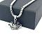 Stainless Steel Crown Pendant Unisex Punk Vintage Necklaces, Stainless Steel Color