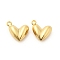 Heart Brass Pendants, Rack Plating, Lead Free & Cadmium Free, Long-Lasting Plated, Real 18K Gold Plated, 17x15x6mm, Hole: 2mm