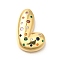 Brass Cubic Zirconia Pendants, Letter A~Z Charms, Real 18K Gold Plated, Letter L, 29x20.5x6.5mm, Hole: 5x2.5mm