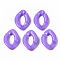 Opaque Acrylic Linking Rings, Quick Link Connectors, for Curb Chains Making, Oval, Dark Orchid, 16.5x11.5x3.5mm, Inner Diameter: 4.5x9mm, about 2250pcs/500g