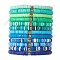 12Pcs 12 Color Polymer Clay Heishi Surfer Stretch Bracelets Set with Plastic Beaded, Stackable Preppy Bracelets, Mixed Color, Inner Diameter: 2-1/8 inch(5.3cm), 1Pc/color