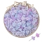 100Pcs Acrylic Bead Caps, Flower, Lilac, 12x7mm, Hole: 1.5mm