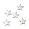 Zinc Alloy Cabochons, for DIY Crystal Epoxy Resin Material Filling, Star, Platinum, 7.5x8x1mm, about 100pcs/bag