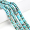 Natural Imperial Jasper Beads Strands, Dyed, Disc, Heishi Beads, Sky Blue, 6~6.5x2.5~3.5mm, Hole: 0.7mm, about 122~124pcs/strand, 15.35~15.75 inch(39~40cm)