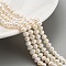 Natural Cultured Freshwater Pearl Beads Strands, Potato, PeachPuff, 4~5mm, Hole: 0.6mm, about 43~44pcs/strand, 7.09 inch(18cm)