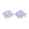 Marine Animal Acrylic Cbabochons, Fish, 21x24.5x2mm