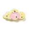 Cute Cloud Resin Alligator Hair Clips, Hair Accessories for Girls, Strawberry, 24.5x44.5x13mm