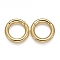 Brass Twister Clasps, Long-Lasting Plated, Ring, Real 18K Gold Plated, 14x2.5mm, Inner Diameter: 9mm