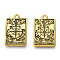 Rack Plating Alloy Pendants, Cadmium Free & Nickel Free & Lead Free, Tarot Charms, Antique Golden, Antique Golden, 23.5x14.5x1.5mm, Hole: 1.8mm