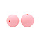 Silicone Beads Round Rubber Bead 15MM Loose Spacer Beads for DIY Supplies Jewelry Keychain Making, Pink, 15mm