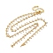 Brass Cable Chain Necklace Making, with Natural Morganite, Rack Plating, Long-Lasting Plated, Real 18K Gold Plated, Solded, 19.49 inch(49.5cm)