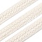 Polyester with Milk Silk Lace Trim, Wavy Trimming for Home Textile Decoration, White, 5/8 inch(15mm), about 80.00~90.00 Yards(73.15~82.296m)/Roll