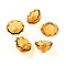 Glass Bead Cone for Wind Chimes Making, Multi-Petal, Flower, Goldenrod, 21~24.5x13mm, Hole: 2mm