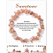 Natural Sunstone Chips Beaded Stretch Bracelets, 7-1/2 inch(19cm)