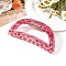 Polka Dot Pattern Plastic Claw Hair Clips, Hair Accessories for Women & Girls, Hot Pink, 115x55mm