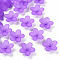 Frosted Acrylic Bead Caps, 5-Petal, Flower, Blue Violet, 19.5x20x5.5mm, Hole: 1.6mm
