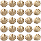 38Pcs 1-Hole Alloy Buttons, Shell Shape, Matte Light Gold, 17x17.5x8.5mm, Hole: 2mm