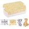 30 Sets 2 Colors Hot Stamping Pillow Cardboard Paper Printed Candy Boxes, with Ribbons, for Wedding Party, Mixed Color, 9x6.5x2.5cm, 15 sets/color