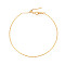 Adjustable 925 Sterling Silver Slider Bangle, Golden, 0.1cm, Inner Diameter: 2-1/2 inch(6.3cm)~2-5/8 inch(6.8cm)
