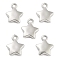 CCB Plastic Pendants, Star, Platinum, 17x13.5x4mm, Hole: 2.2mm, 1163pcs/500g
