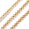 Polyester Braided Lace Ribbon, for Curtain, Home Textile Decor, Garment Accessories, Gold, 1/4 inch(6mm), about 80.00~90.00 Yards(73.15~82.296m)/Roll