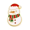 Christmas Theme Enamel Pins, Alloy Brooches for Backpack Clothes, Snowman, 20x12x1mm