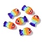 Hanmade Lampwork Beads, Fish, Colorful, 20x13x9mm, Hole: 1.4mm