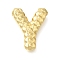 Rack Plating, Brass Pendants, Cadmium Free & Lead Free, Letter A~Z Charms, Letter Y, 21.5x18x6mm, Hole: 2.5x3mm