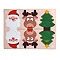 Christmas Santa Claus & Deer & Tree Paper Pendant Decorations, with Cord, for Christmas Tree Decorations, Mixed Shapes, 230x175mm, 10pcs/set