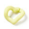 Opaque Acrylic Linking Rings, Quick Link Connectors, Macaron Color, Twisted Heart, for Curb Chain Making, Light Goldenrod Yellow, 18x20.5x8mm, Inner Diameter: 7.5x12mm