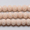 Opaque Solid Color Crystal Glass Rondelle Beads Strands, Faceted, Bisque, 10x7mm, Hole: 1mm, about 70pcs/strand, 20 inch