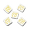 Handmade Porcelain Beads, Square & Camel, Famille Rose Porcelain, Yellow, 20x20x7mm, Hole: 2mm
