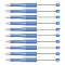 ABS Plastic Ball-Point Pen, Baking Paint Beadable Pen, for DIY Personalized Pen with Jewelry Bead, Light Steel Blue, 147x11.5mm