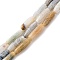 Natural Weathered Agate Beads Strands, Dyed & Heated, Oval, Peru, 23.5~32.5x8~13mm, Hole: 2mm, about 13pcs/strand, 14.57''~15.55''(37~39.5cm)