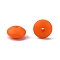 Food Grade Eco-Friendly Silicone Abacus Beads, Dark Orange, 12x6.5mm, Hole: 2mm