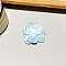 3D Acrylic Pendants, Leopard Print Flower Charms, Light Cyan, 41x42.5x9.5mm, Hole: 2mm
