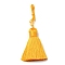 Polyester Tassel Big Pendants, Ice Silk Tassel, Gold, 50~57x12mm