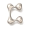Rack Plating Brass Beads, Balloon Letter, for Personalized Name Necklaces Making, Long-Lasting Plated, Lead Free & Cadmium Free, Platinum, Letter C, 24x17.5x7mm, Hole: 2mm