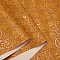 Flower Pattern PVC Leather Fabric, DIY Craft Supplies, Orange, 1370x1mm