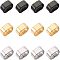 UNICRAFTALE 60pcs 3 Colors Rectangle Slide Charms Stainless Steel Slide Charms Rectangle Pendant Charm 8x4mm Large Hole Leather Cord Slider Loose Beads for Bracelets Necklace Jewelry Making