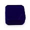 Plastic with Velvet Jewelry Set Box, Bracelets, Necklaces and Ring Gift Boxes, Square, Midnight Blue, 9.1x9.1x4.1cm