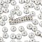 Brass Grade A Rhinestone Spacer Beads, Cadmium Free & Lead Free, Rondelle, Silver, For Bracelet Necklace DIY Jewelry Making Accessories, Crystal AB, 8x3.5mm, Hole: 2mm