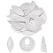 UNICRAFTALE 30pcs 3 Styles Triangle Charms with Flower Pattern 304 Stainless Steel Geometric Pendants Hypoallergenic Metal Charms for DIY Jewellery Making