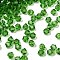 Transparent Glass Beads, Bicone, Faceted, Lime Green, 4x3.5mm, Hole: 0.8mm, about 720pcs/bag