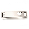 201 Stainless Steel Laser Cut Curved Connector Charms, Stainless Steel Color, Heart, 8x30.5x1.5mm, Hole: 5x3mm