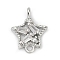 Brass Clear Cubic Zirconia Connector Charms, Cadmium Free & Nickel Free & Lead Free, Star Links, Platinum, 14x11.5x3.5mm, Hole: 1.4mm