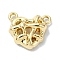 Alloy Link Charms, Heart, Golden, 12x14x5mm, Hole: 1mm